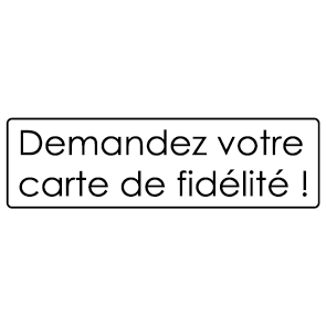 Sticker carte de fidélité